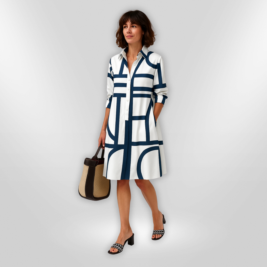 LENSEY - EVERYDAY POCKETED MIDI DRESS