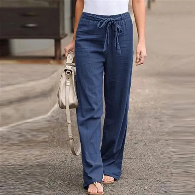 INGRID - STRETCH LINEN TROUSERS