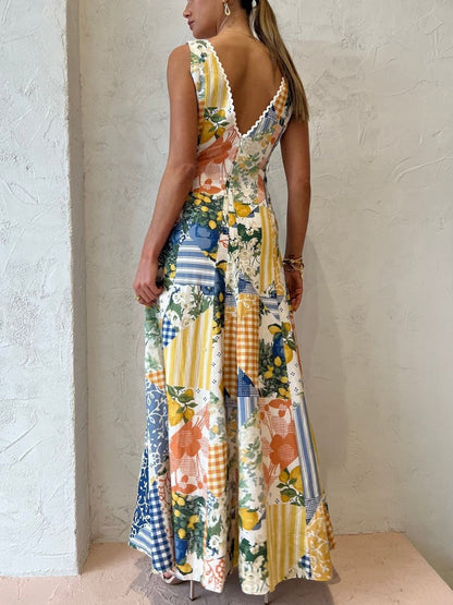 RAI – BOHO PATCHWORK MAXI DRESS