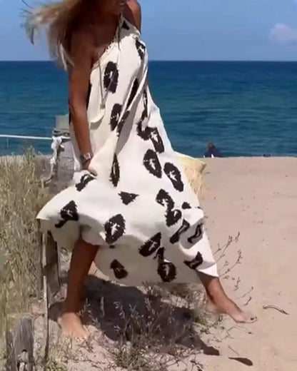 REENA - ONE SHOULDER FLOWY MAXI DRESS