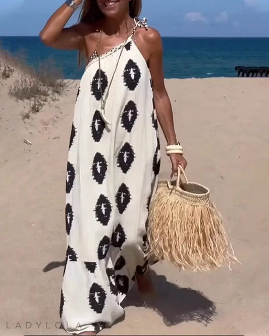 REENA - ONE SHOULDER FLOWY MAXI DRESS