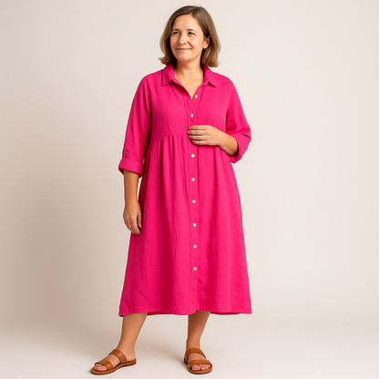 JORJA - COTTON LINEN TUNIC DRESS