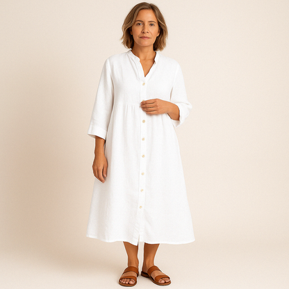 JORJA - COTTON LINEN TUNIC DRESS