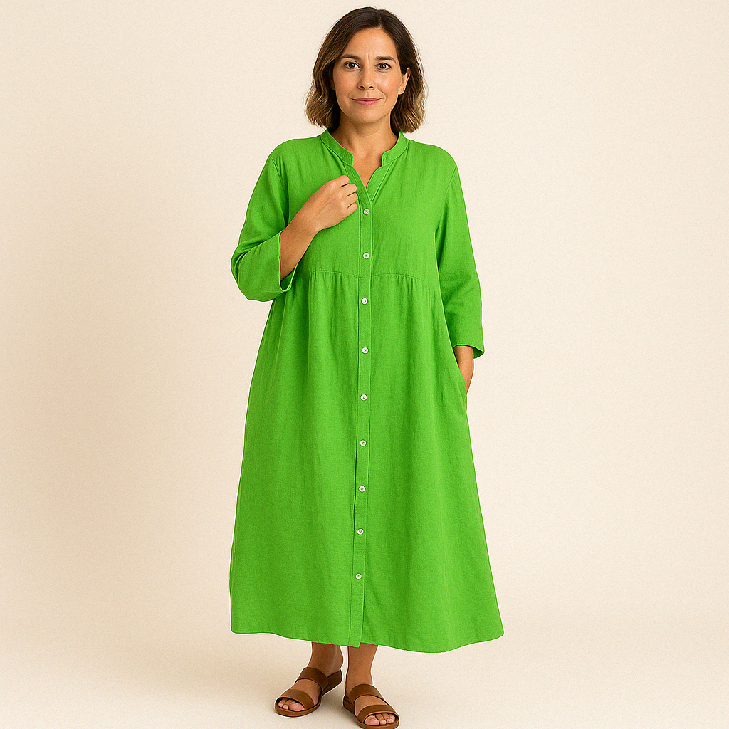 JORJA - COTTON LINEN TUNIC DRESS