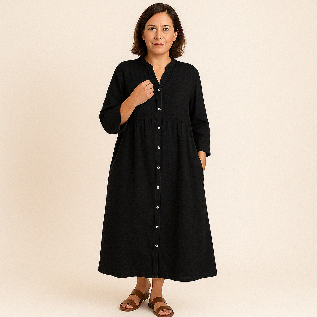 JORJA - COTTON LINEN TUNIC DRESS