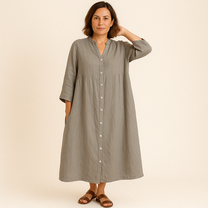 JORJA - COTTON LINEN TUNIC DRESS