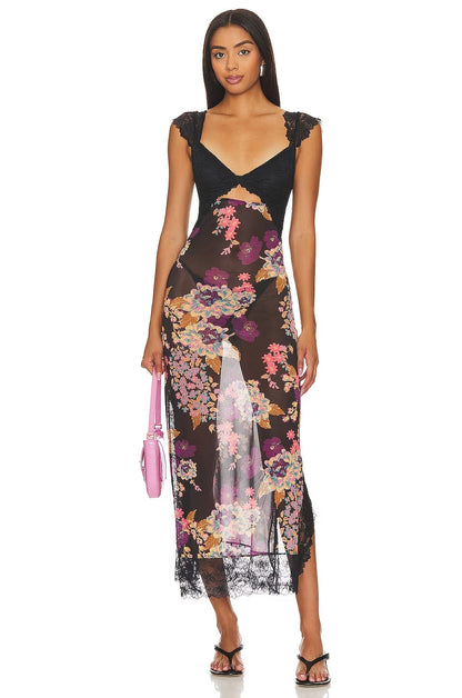 BERNICE - STUNNING FLORAL MAXI SLIP DRESS