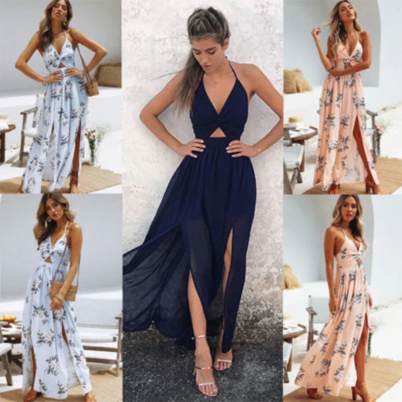 SIERRALYN - WILDFLOWER HALTER MAXI DRESS
