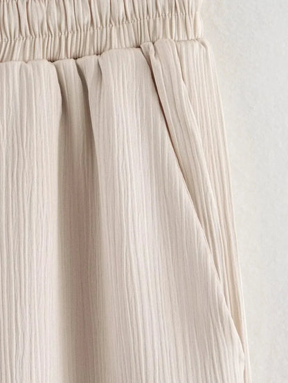 JOAN -  CHIC WRINKLE EFFECT STRAIGHT TROUSERS