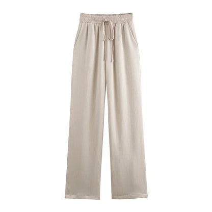 JOAN -  CHIC WRINKLE EFFECT STRAIGHT TROUSERS