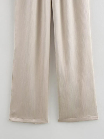 JOAN -  CHIC WRINKLE EFFECT STRAIGHT TROUSERS