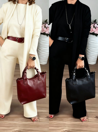NATALIE - CLASSIC 3-PIECE SET WITH CARDIGAN TOP AND PANTS