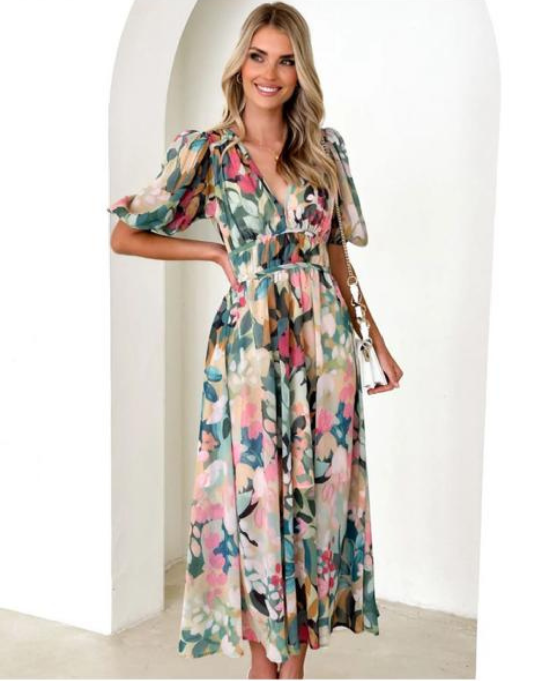JASHMINE - FLORAL MID LENGTH DRESS
