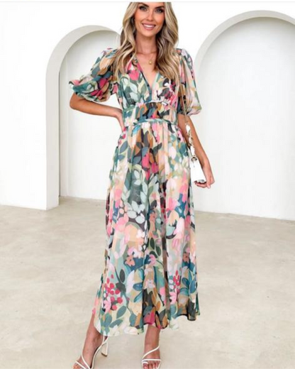 JASHMINE - FLORAL MID LENGTH DRESS