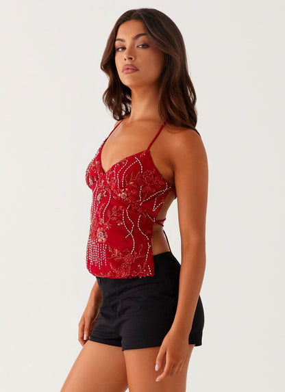 FALCES - GLAMOROUS BOLD SEQUIN TOP