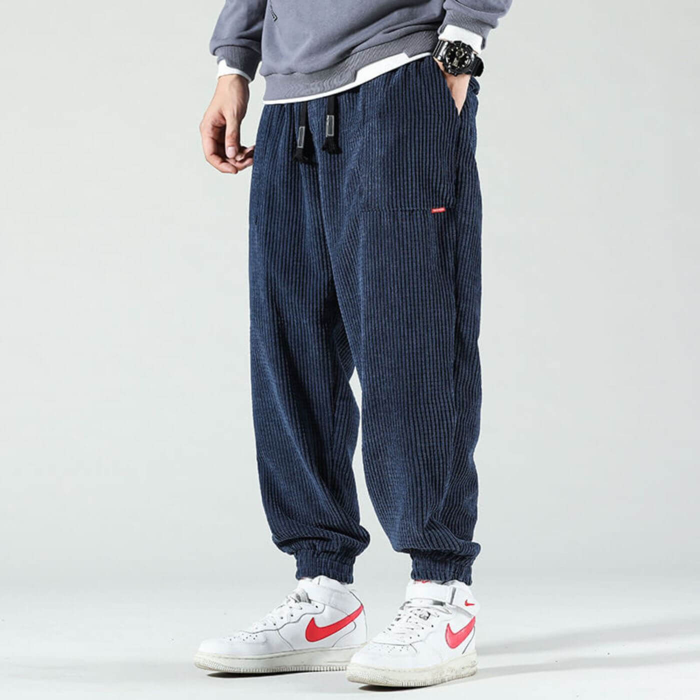 JUDD -  STREAMLINED CORDUROY TRACK PANTS