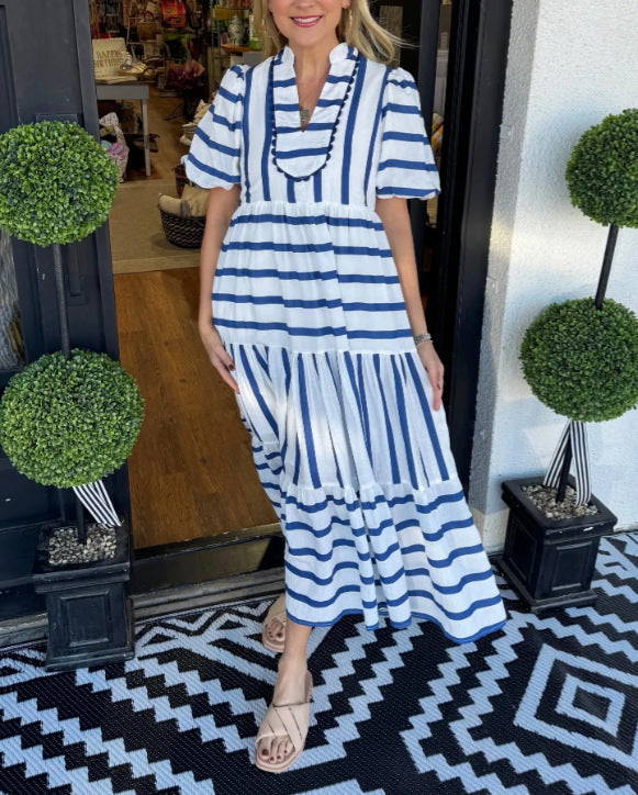EMERY - STRIPED RELAXED MIDI DRESS