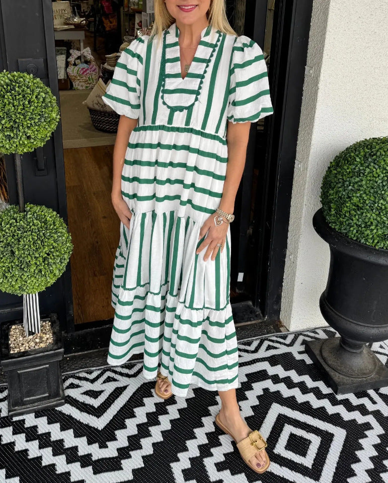 EMERY - STRIPED RELAXED MIDI DRESS
