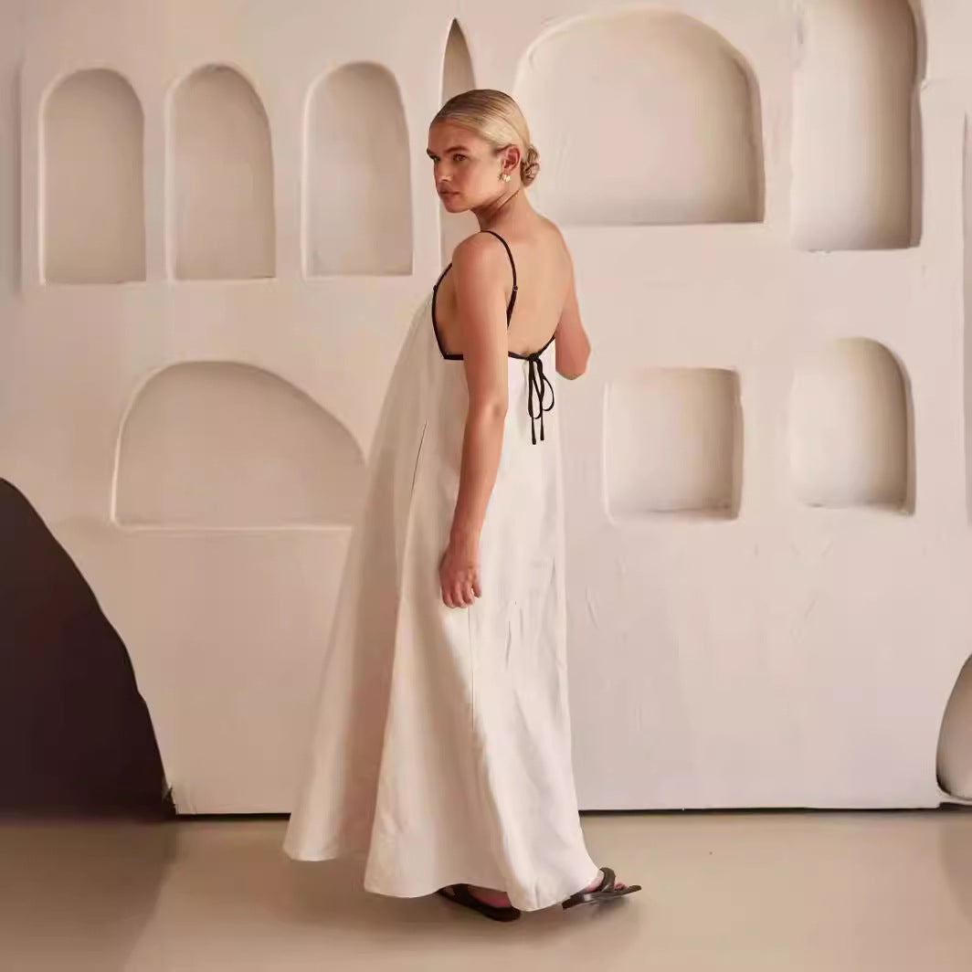 CALLY - SOPHISTICATED LINEN MAXI DRESS