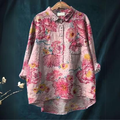 Barbra | Floral Art Print Shirt