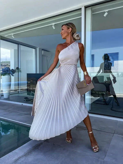 ARIANA – ASSYMETRICAL DRAPED DRESS