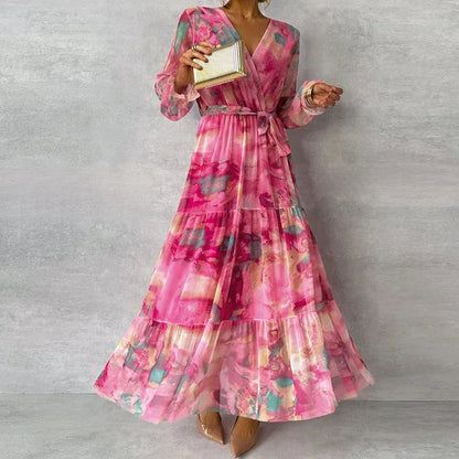 AUTUMN - GRACEFUL FLORAL ARTISAN DRESS
