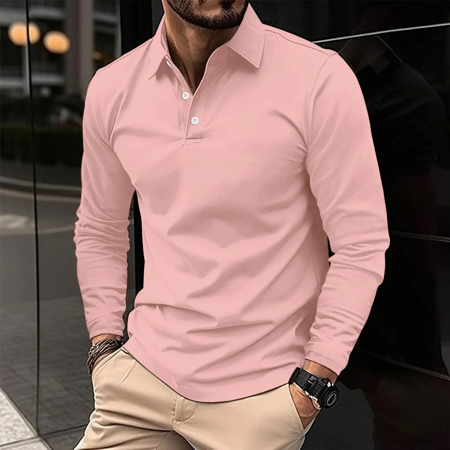 DOUG - RELAXED LONG-SLEEVE POLO