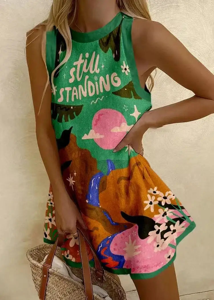 RISABELLE - ART SUMMER DRESS