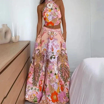 BENELLA - FLORAL SKIRT AND TOP SET