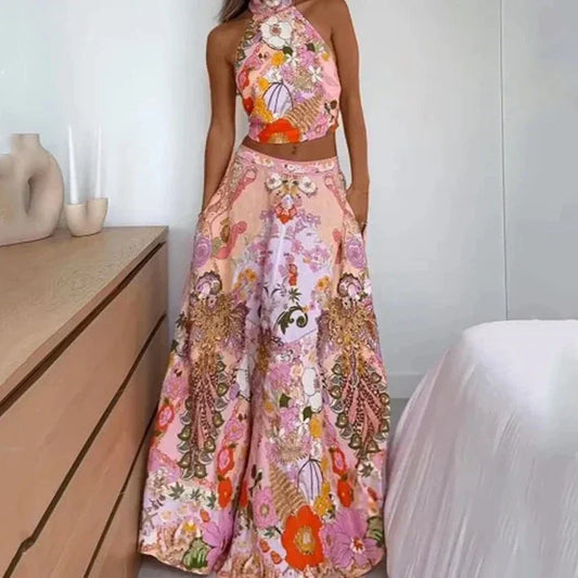 BENELLA - FLORAL SKIRT AND TOP SET