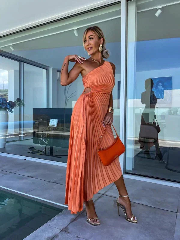 ARIANA – ASSYMETRICAL DRAPED DRESS