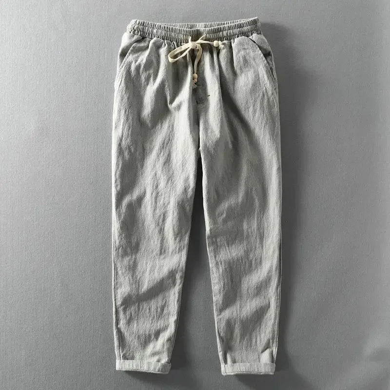 CORDY - RELAXED LINEN PANTS WITH DRAWSTRING