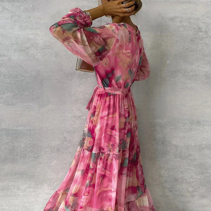AUTUMN - GRACEFUL FLORAL ARTISAN DRESS