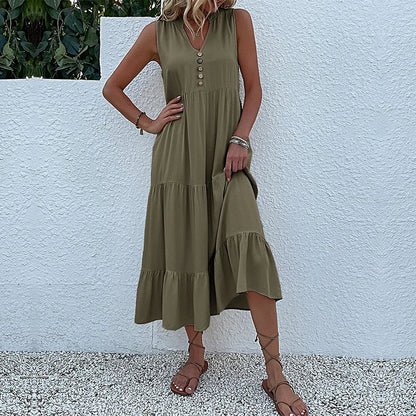 HOLLAND - BREEZY ELEGANT MAXI FLOW DRESS