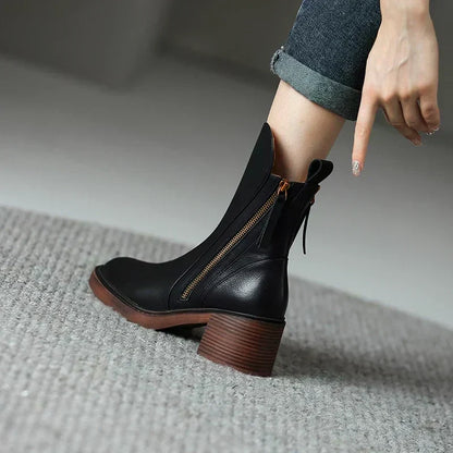 SIONA - GENUINE LEATHER ANKLE BOOTS