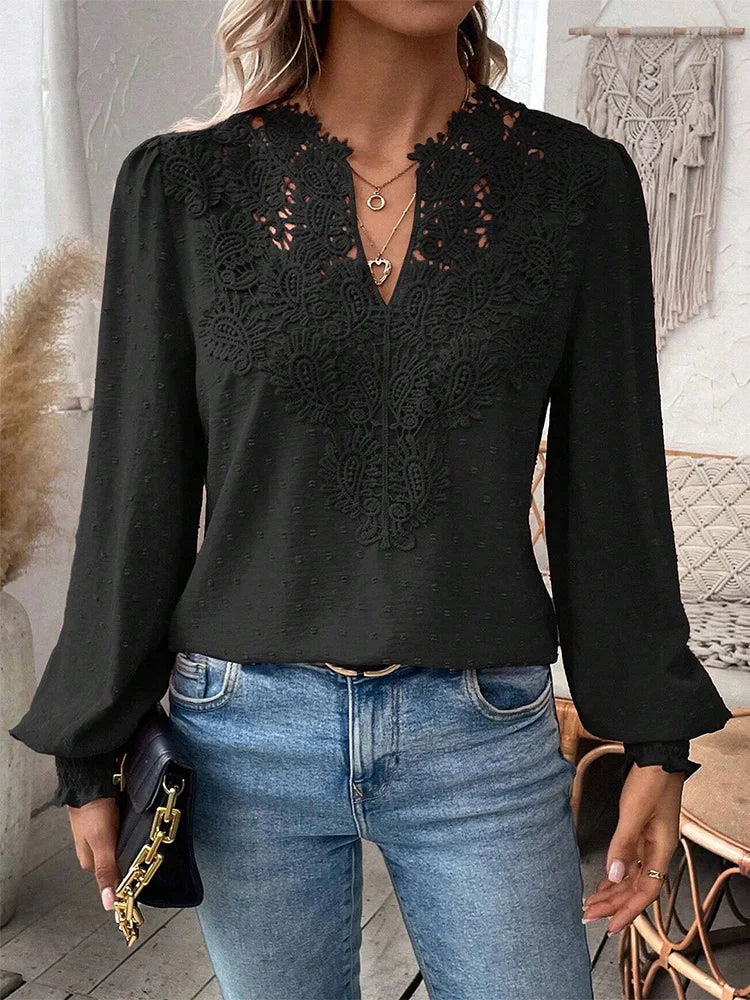 GIANNA - ELEGANT LACE BLOUSE