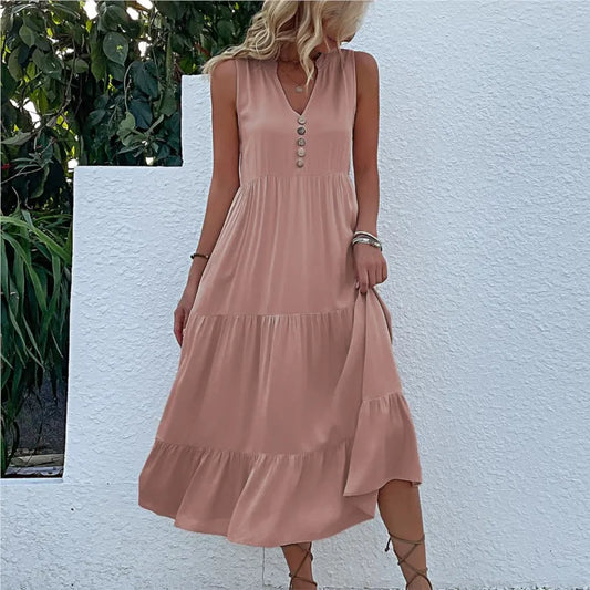 HOLLAND - BREEZY ELEGANT MAXI FLOW DRESS
