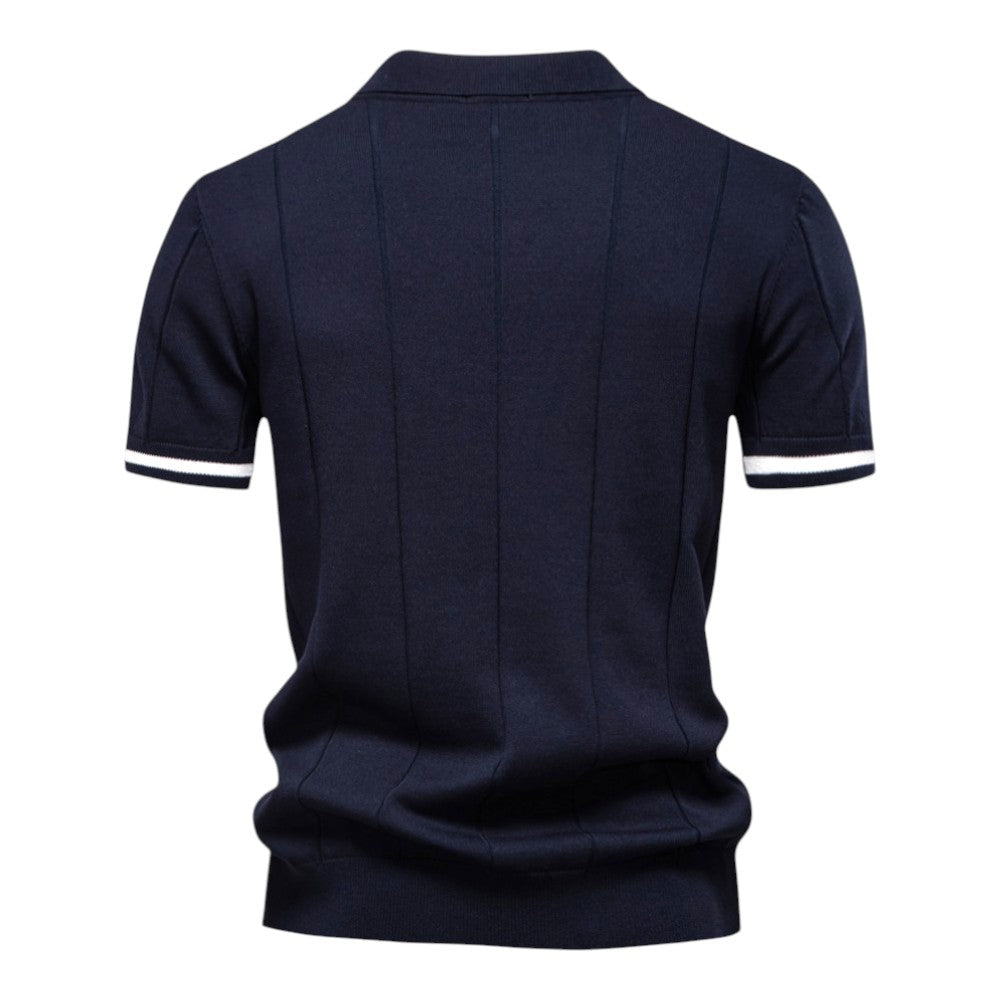 EROSS - MODERN TEXTURED ZIP POLO