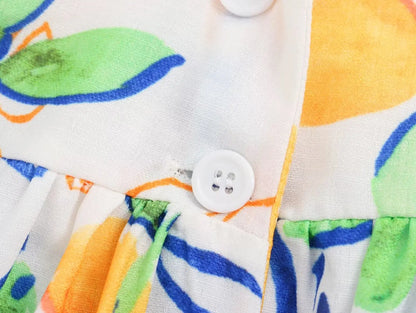 MARCELLE - LEMON PRINTED MIDI DRESS