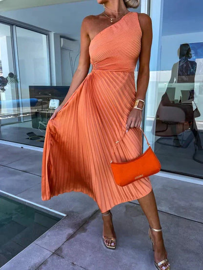 ARIANA – ASSYMETRICAL DRAPED DRESS