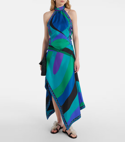 DIAMOND - COBALT JADE VIOLET SILK SET