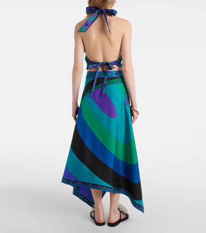 DIAMOND - COBALT JADE VIOLET SILK SET