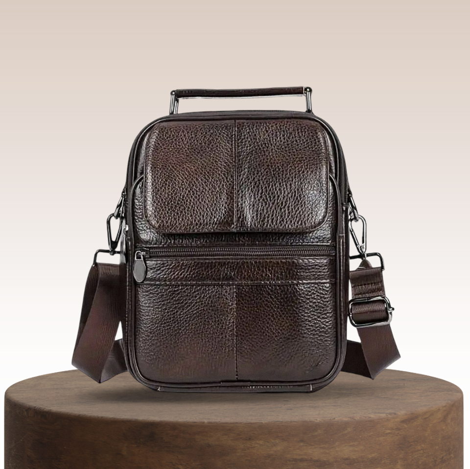 Jasper | Leather Courier Shoulder Bag for Men