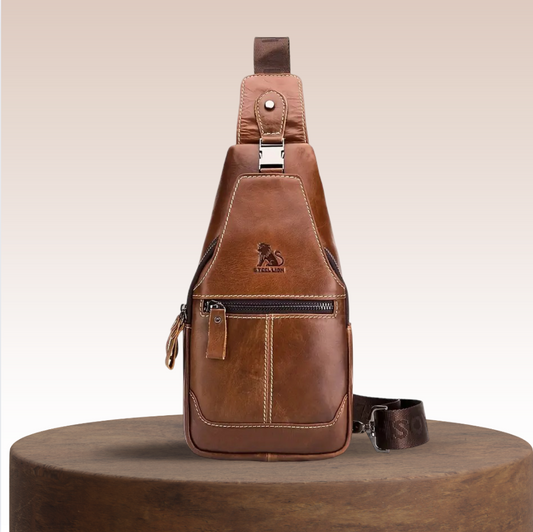 Callum | Leather Crossbody Chest Bag for Men