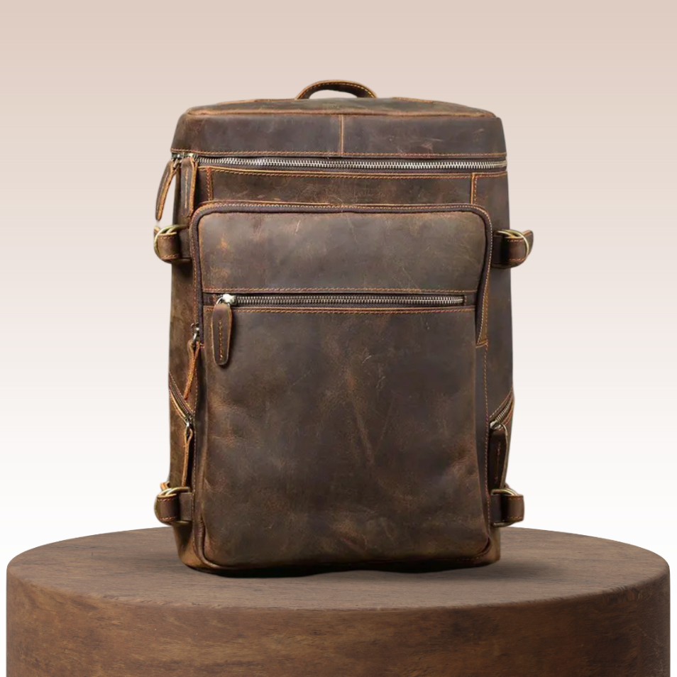 Hanzo | Vintage Leather Laptop Satchel & Travel Backpack