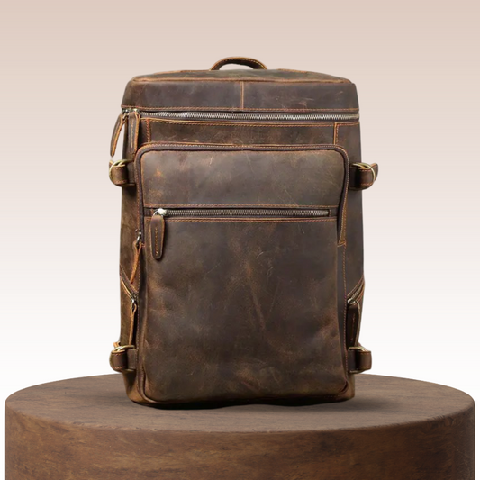 Hanzo | Vintage Leather Laptop Satchel & Travel Backpack