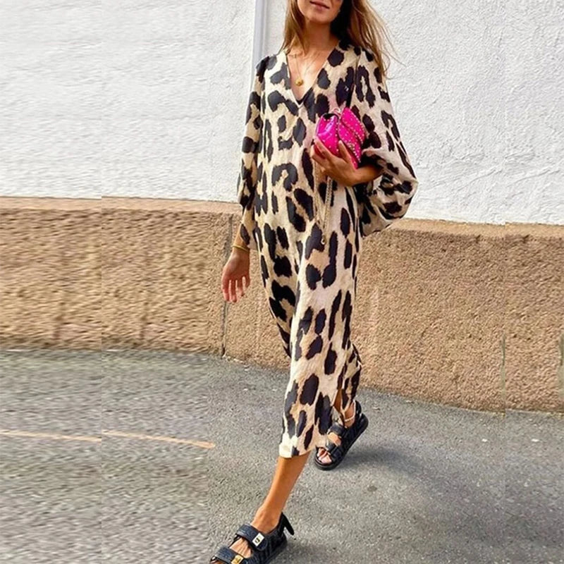 ZABRINA - LEOPARD PRINT MAXI DRESS