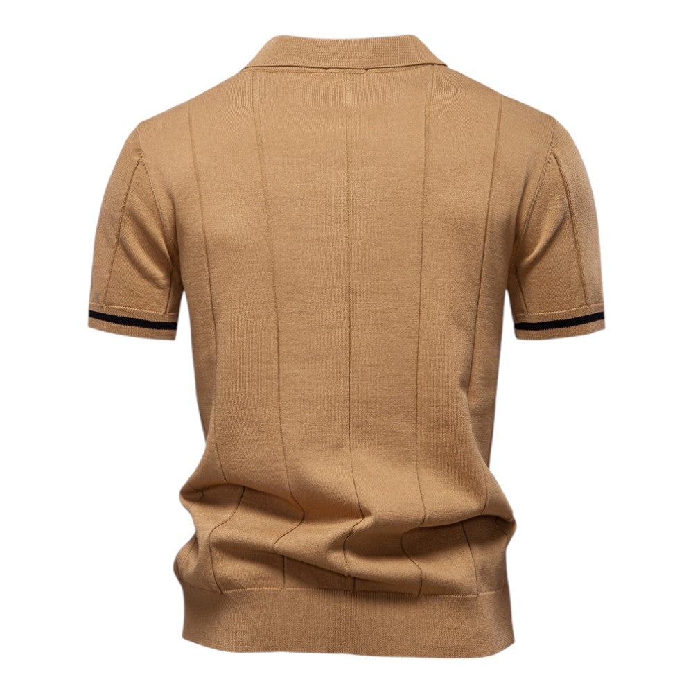 EROSS - MODERN TEXTURED ZIP POLO
