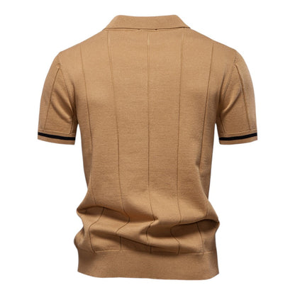 EROSS - MODERN TEXTURED ZIP POLO