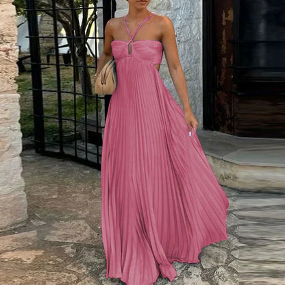 ARGANIESZKA - SUMMER HALTER MAXI DRESS